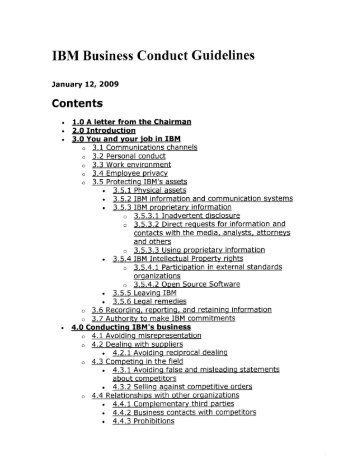 IBM Business Conduct Guidelines