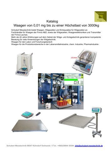 Waagen von 0,001g bis 3000kg