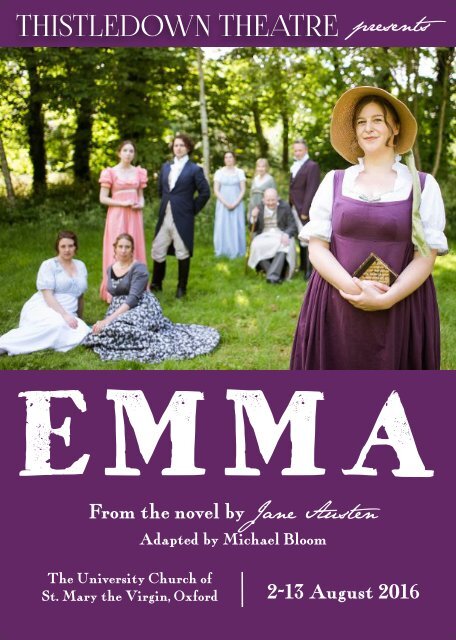 Programme (Thistledown Theatre's Emma)