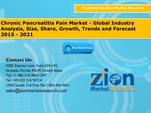Chronic Pancreatitis Pain Market