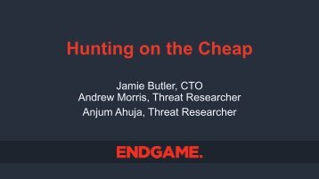 Hunting on the Cheap