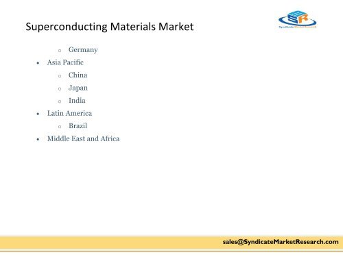 Superconducting Materials Market