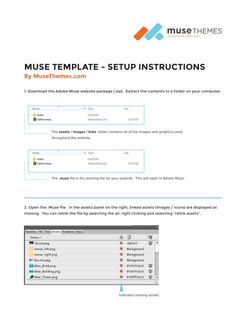 MuseThemes_Setup Instructions