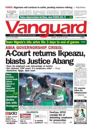 A-Court returns Ikpeazu, blasts Justice Abang