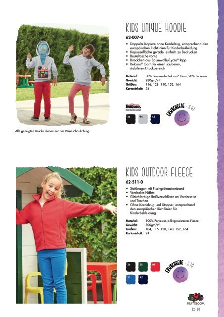 Fruit of the Loom Katalog 2016