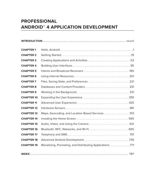 Professional Android 4 Application Development