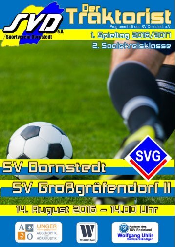 "Der Traktorist" - 1. Spieltag 2016/2017 - SV Dornstedt vs. SV Großgräfendorf II