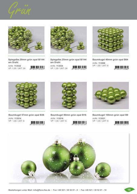 Katalog Weihnachtskugeln Kerzen 2016 | Flora Fee