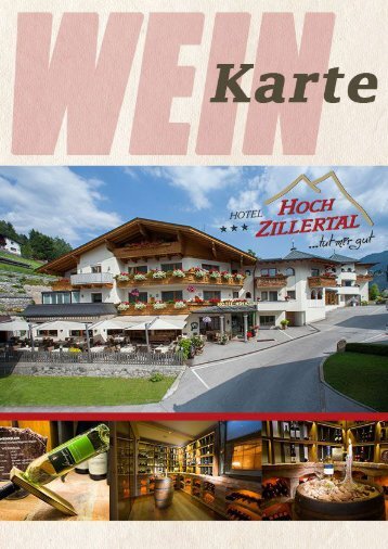 Weinkarte Hotel Hochzillertal, Kaltenbach