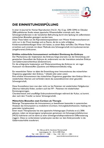 DIE EINNISTUNGSSPÜLUNG - Kinderwunschzentrum