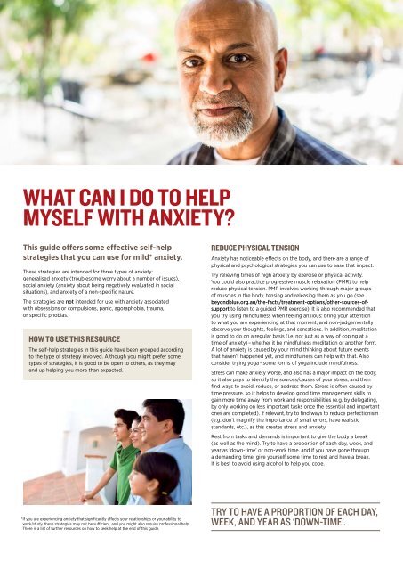 WHAT CAN I DO TO HELP MYSELF WITH ANXIETY?