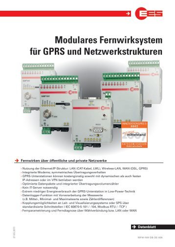 Modulares Fernwirksystem für GPRS und Netzwerkstrukturen