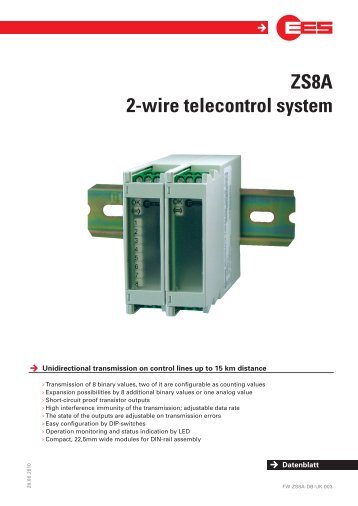 ZS8A 2-wire telecontrol system - EES Elektra Elektronik GmbH & Co ...