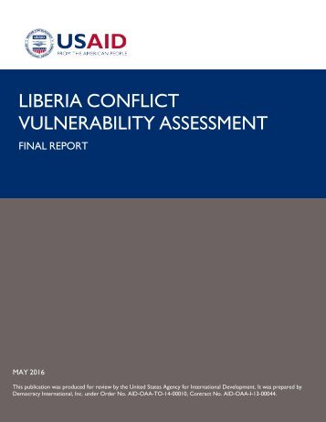 LIBERIA CONFLICT VULNERABILITY ASSESSMENT