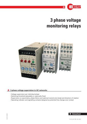 3 phase voltage monitoring relays - EES Elektra Elektronik GmbH ...