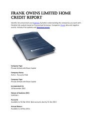 Frank Owens Limited Home Credit Report