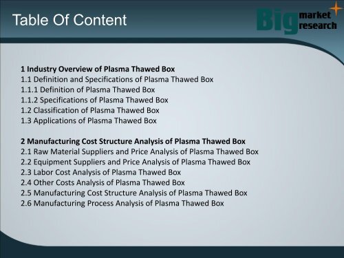 Global Plasma Thawed Box Industry 2016 Research, Share & Strategies