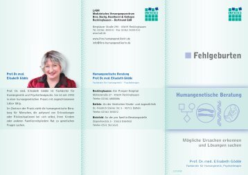 Fehlgeburten - Prof. Dr. med. Elisabeth Gödde