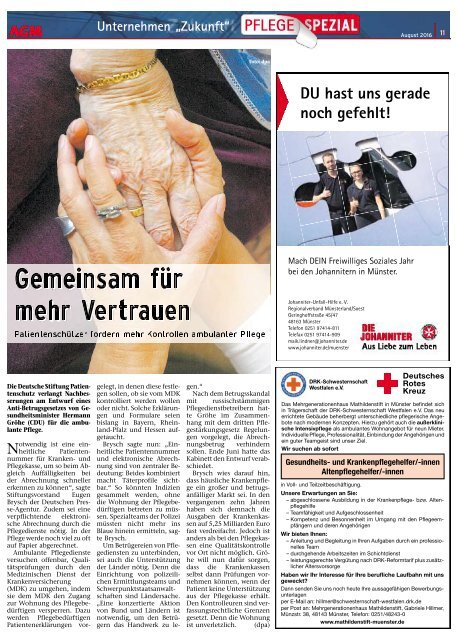 Unternehmen "Zukunft" Ausgabe Münster