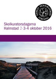 Skolkuratorsdagarna Halmstad 2-3-4 oktober 2016
