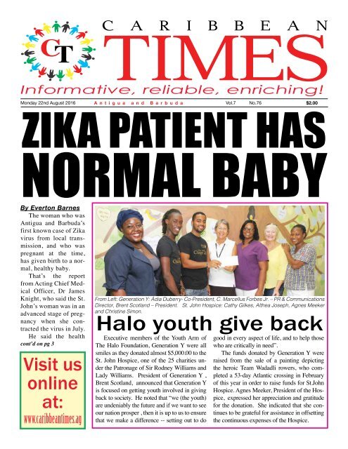 Caribbean Times 76th Issue - Monday 22nd August 2016
