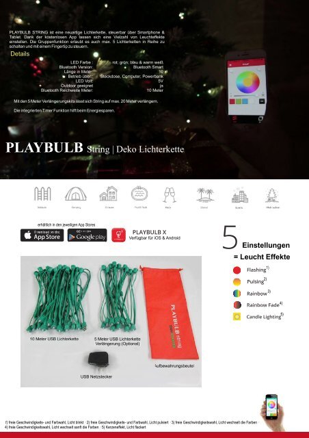 MiPow Playbulb String Lichterkette