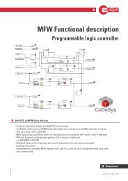 MFW Functional description Programmable logic controller