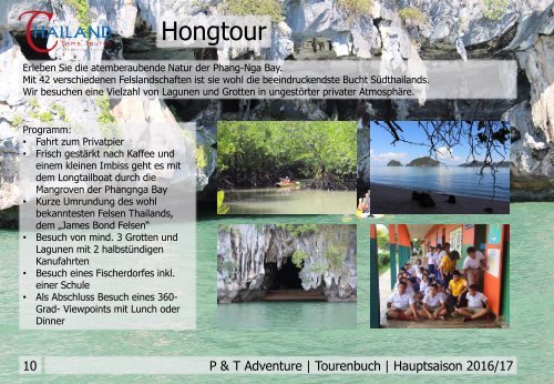 Toms-Thailandtouren Tourkatalog