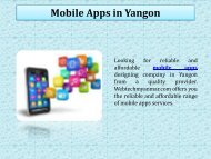 Mobile Apps in Yangon