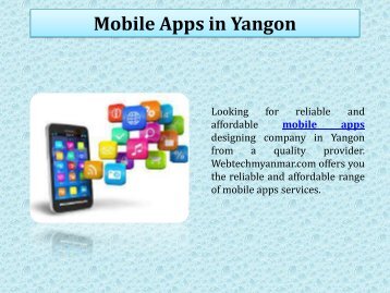 Mobile Apps in Yangon