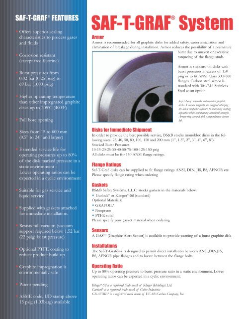 BS&B Graphite Disk Brochure - G&W Industrial Sales in Parkersburg ...