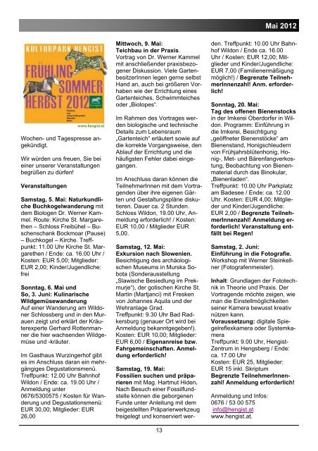 Hier können Sie die Gemeindezeitung von Mai 2012 - Wildon