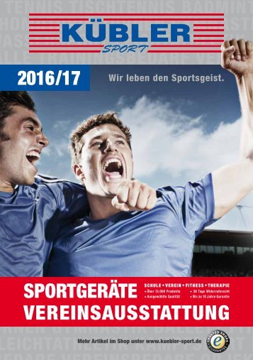 Kübler Sport Hauptkatalog 2016/17 - Mobile