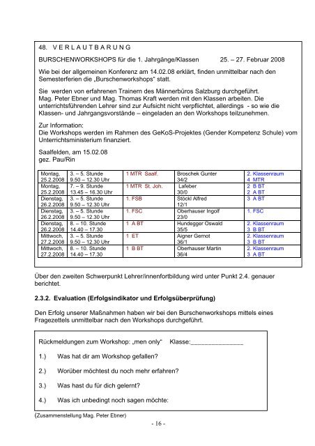 projektbericht - der HTL Saalfelden