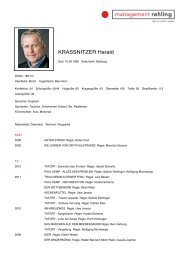 Lebenslauf Harald KRASSNITZER - Management Rehling