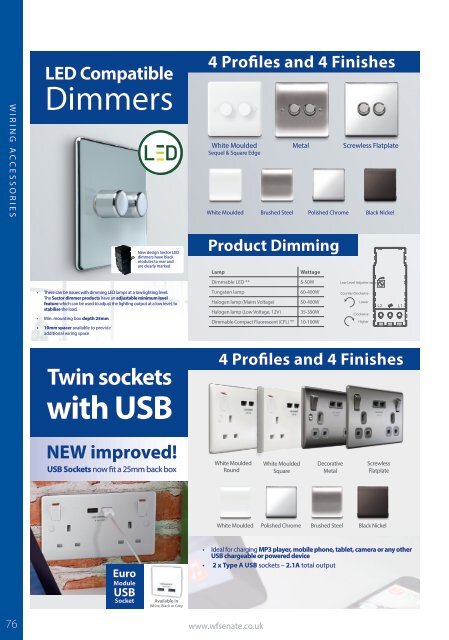 WF Senate Trade Price Product Guide Edition 2 March 2016 V2