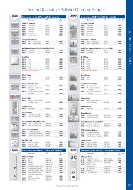 WF Senate Trade Price Product Guide Edition 2 March 2016 V2