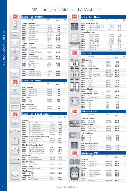 WF Senate Trade Price Product Guide Edition 2 March 2016 V2