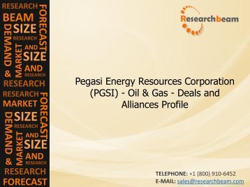 Pegasi Energy Resources Corporation (PGSI) - Oil & Gas - Deals and Alliances Profile