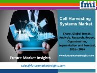 Cell Harvesting Systems Market Forecast and Segments, 2016-2026