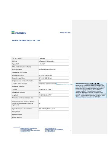 serious incident report serious incident report