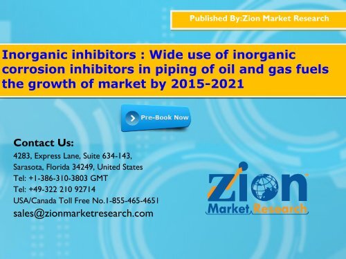 Inorganic Corrosion Inhibitors Market