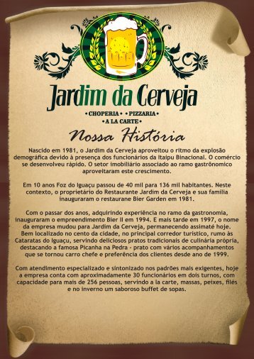 CARDAPIO JARDIM DA CERVEJA  - OLE