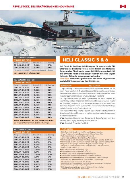 HELI & CATSKIING 2016-17