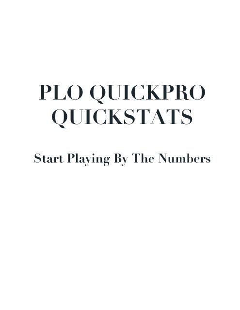 PLO QuickStats Guide Final 2016 E-Paper