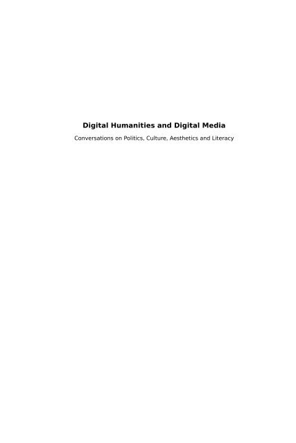 digital humanities and digital media