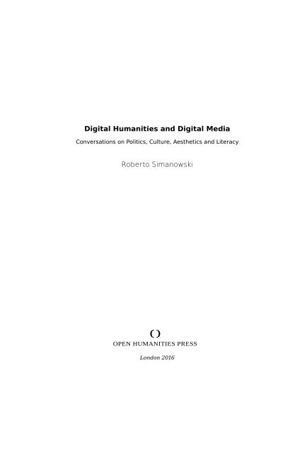 digital humanities and digital media