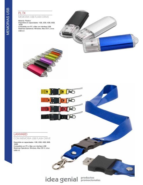 Idea Genial Catalogo Memorias USB