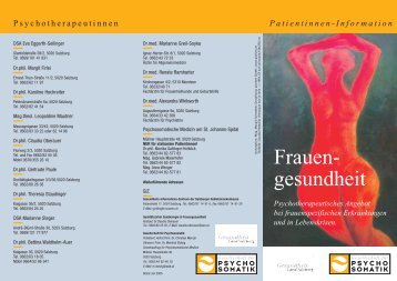 Frauen- gesundheit - bei der Salzburger Gebietskrankenkasse