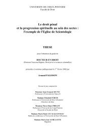 Le droit pénal et la progression spirituelle au sein des sectes : l'exemple de l'Église de scientologie